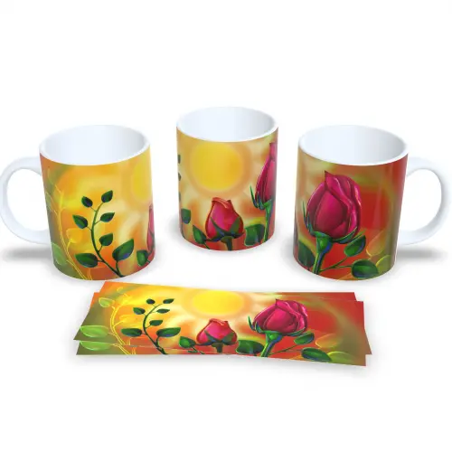 Caneca De Porcelana Floral Presente Para Amiga Linda