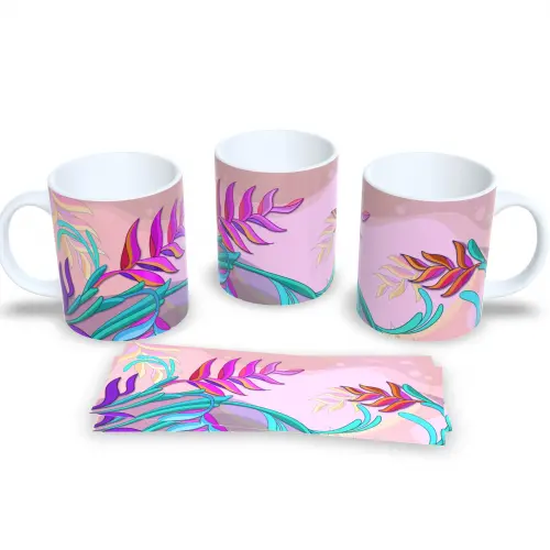 Caneca De Porcelana Floral Presente Para Amiga Linda