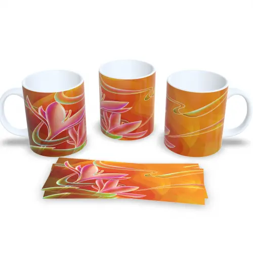 Caneca De Porcelana Floral Presente Para Amiga Linda