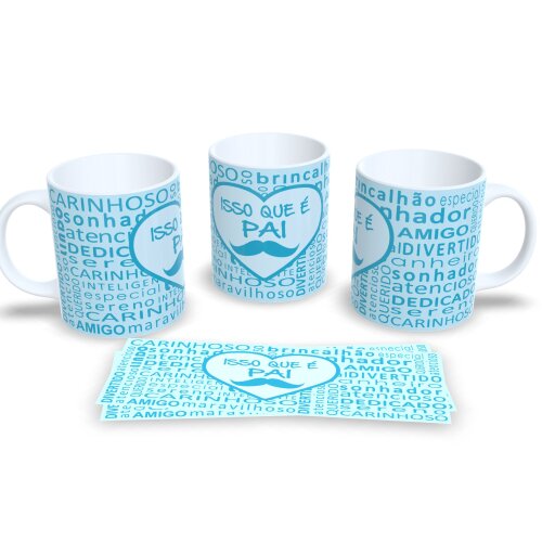 Caneca Dia Dos Pais Presente Pai Criativo Porcelana 325ml