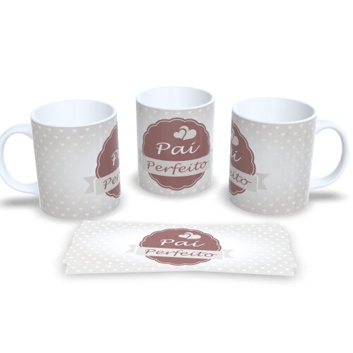 Caneca De Porcelana Decorada Presente Para O Dia Dos Pais