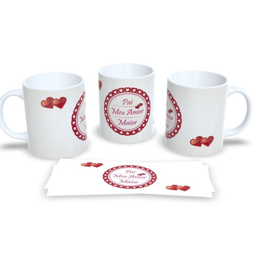 Caneca Lembrança Dia Dos Pais Amor De Pai Xícara 325ml