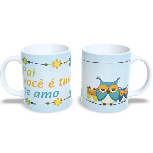 Caneca Meu Super Pai Presente Dia Dos Pais Porcelana