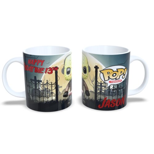Caneca Personagem Geek Funko Pop Halloween Série Fofa 325ml Jason