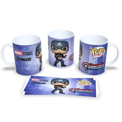 Caneca Decorativa Captain America - Fãs de Quadrinhos e Filmes