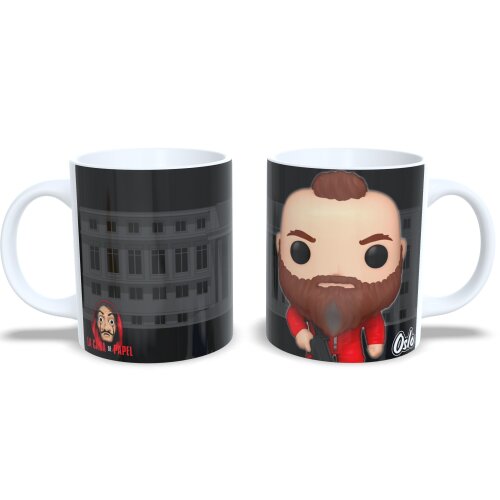 Xícara Porcelana La Casa De Papel Estilo Funko Pop Oslo