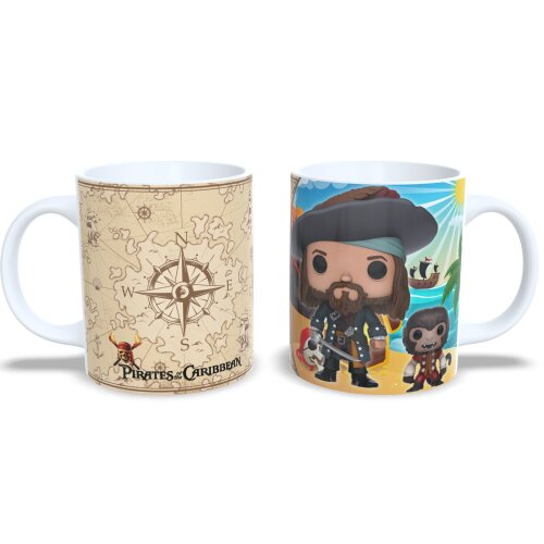 Caneca Porcelana Capitão Jack Sparrow Funko Pop Colecionável