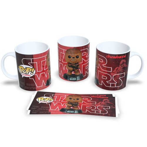 Caneca Star Wars Chewbacca Estilo Funko Pop Porcelana