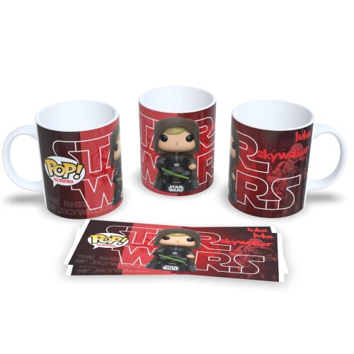 Caneca Star Wars Luke Estilo Funko Pop Porcelana