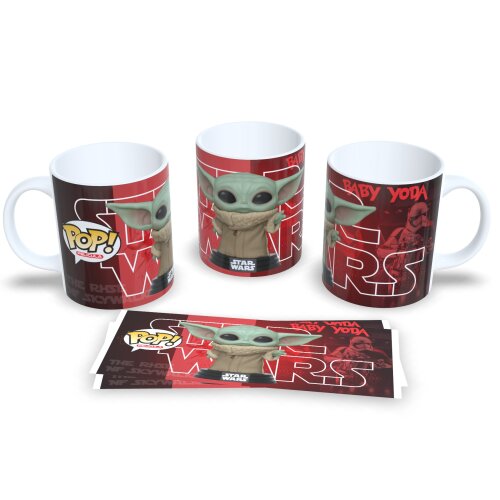Caneca Star Wars Yoda Estilo Funko Pop Porcelana