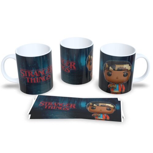 Caneca Stranger Things Estampa Funko Pop Cerâmica 325ml