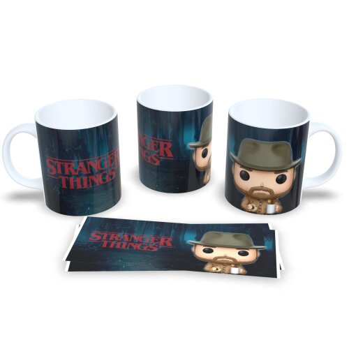 Caneca Stranger Things Estampa Funko Pop Cerâmica 325ml