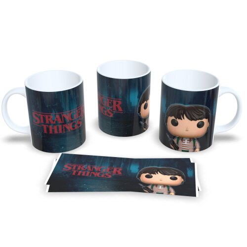 Caneca Stranger Things Estampa Funko Pop Cerâmica 325ml