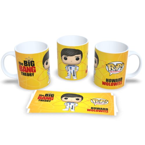 Caneca Coleção The Big Bang Theory Funko Howard Séries Geek Café 325ml
