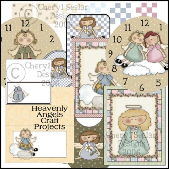 16 Kit Scrapbook Anjos E Fadas Papel Digital Elementos