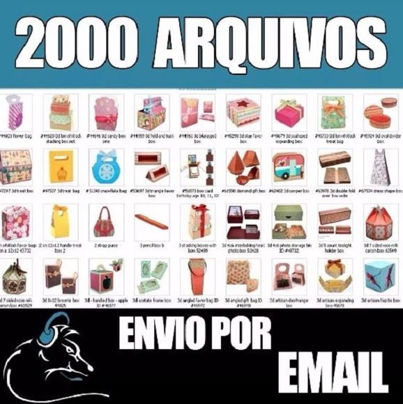 350 Moldes De Caixas E Embalagens P/ Corte