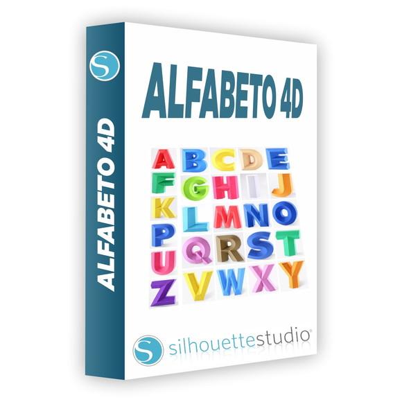 Alfabeto 4 d Silhouette Letras Studio