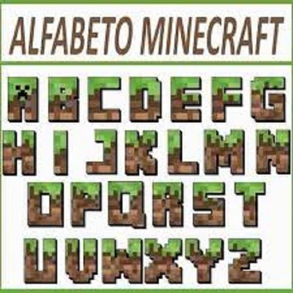 Alfabeto Silhouette Minercraft