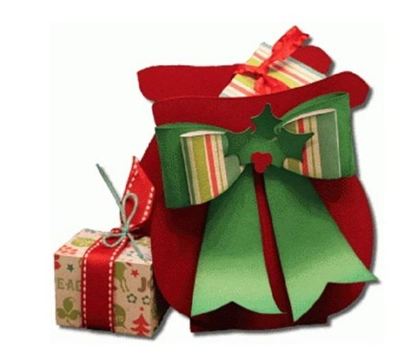 Arquivo Corte Silhouette Caixa Saco de Presente Papai Noel