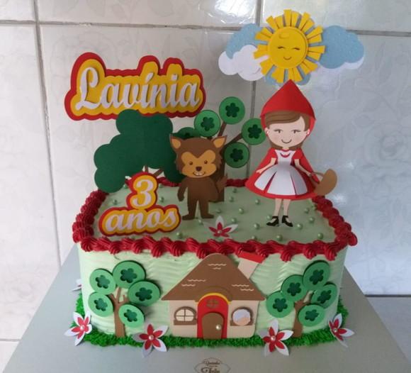 Arquivo De Corte Em Camadas Topo De Bolo Chapeuzinho Vermelh