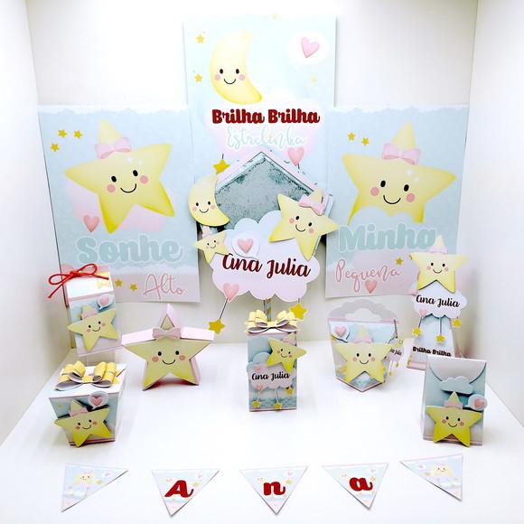 Arquivo de corte kit brilha brilha estrelinha Studio/PDF 02