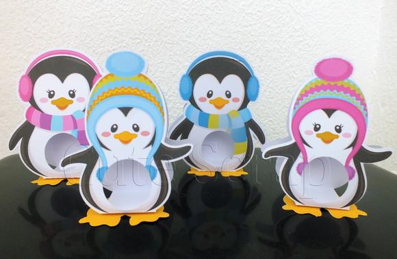 Arquivo de Corte porta bombom pinguim