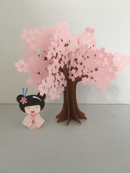 Arquivo de corte Silhouette arvore Kokeshi