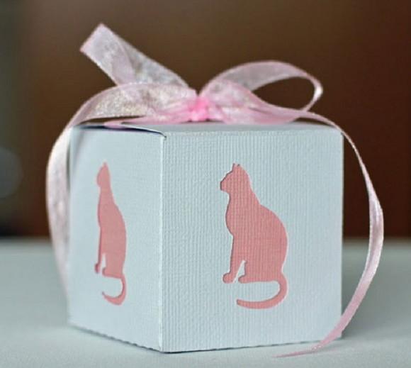 Arquivo de Corte Silhouette Caixa Vazada Gato
