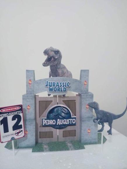 Arquivo de Corte Silhouette Portão Jurassic Park