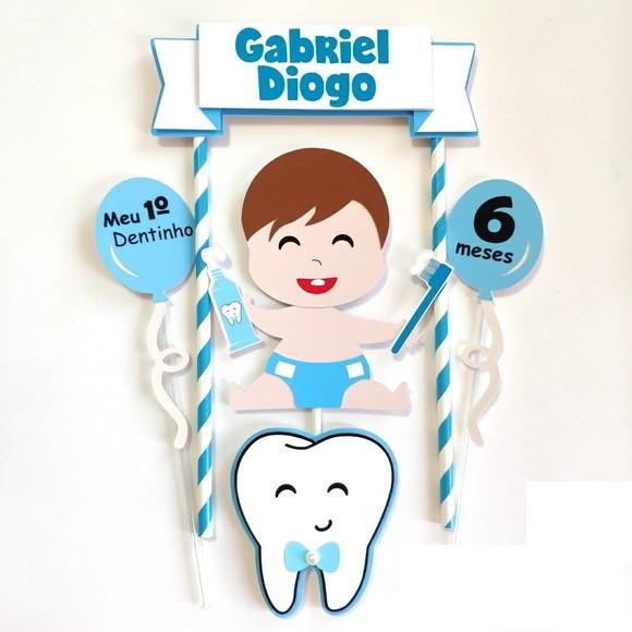 ARQUIVO DE CORTE Topo de Bolo - Meu Primeiro Dentinho 04