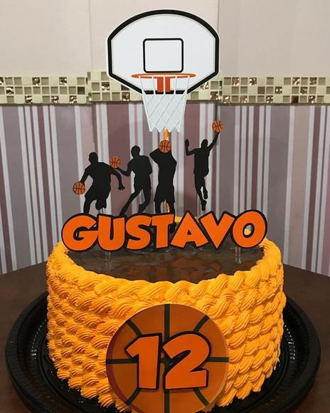 Arquivo de corte topo de bolo Basquete 02