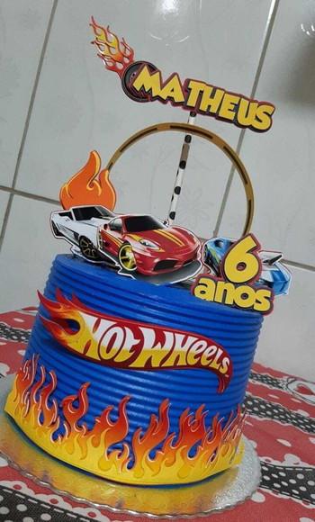 Arquivo De Corte Topo De Bolo Hot Wheels Studio 03