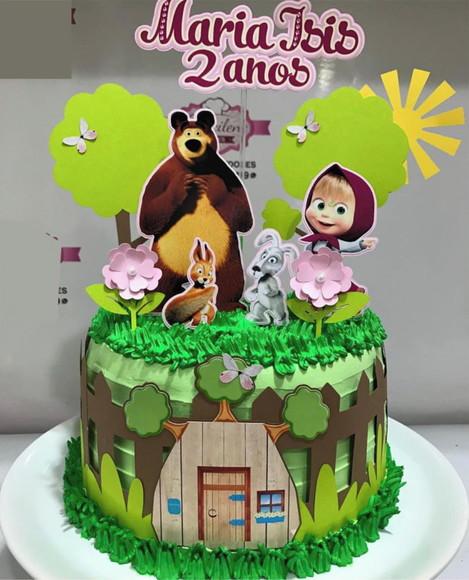 Arquivo de corte topo de bolo marsha e o urso 02