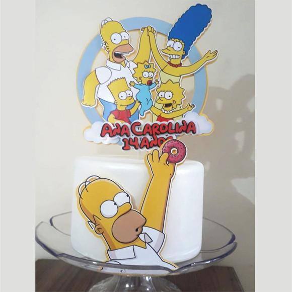 Arquivo De Corte Topo De Bolo Simpsons Studio 01