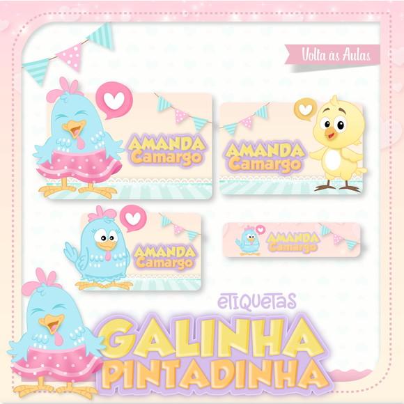 Arquivo Etiqueta Escolar Galinha Pintadinha 2021 STUDIO/PDF