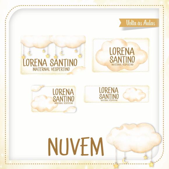 Arquivo Etiqueta Escolar Nuvem 2021 STUDIO/PDF