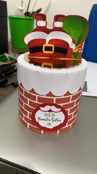 Arquivo Silhouette caixa chaminé natal
