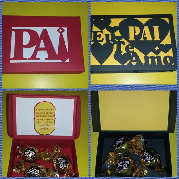 Arquivo Silhouette caixa pai eu te amo