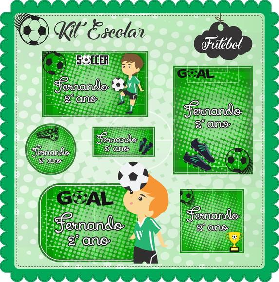 Arquivo Silhouette Etiquetas Escolares Futebol 02 Studio/PDF