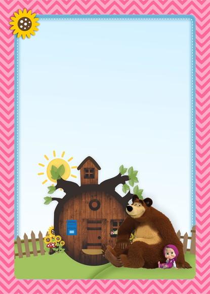 Arquivo Silhouette Etiquetas Escolares Masha E o Urso