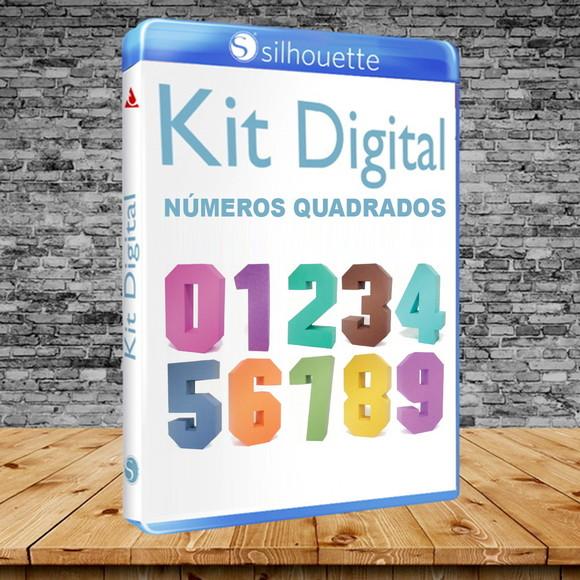 Arquivo Silhouette Numeros 3d Quadrados