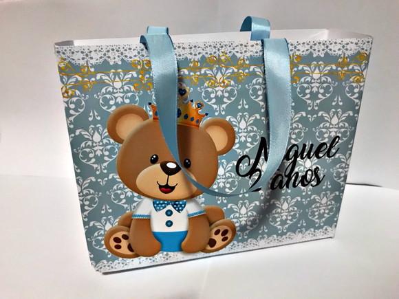 Arquivo Silhouette Sacolinha personalizada Ursinho Principe