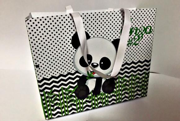 Arquivo Silhouette Sacolinha personalizada Ursinho Panda