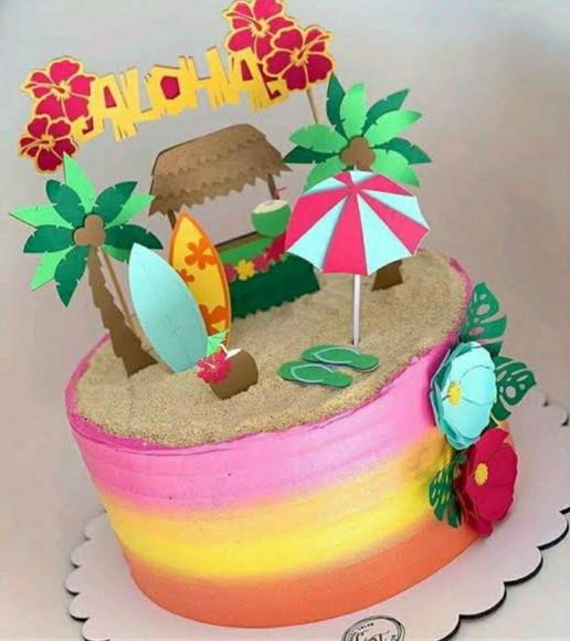 Arquivo silhouette topo de bolo Aloha