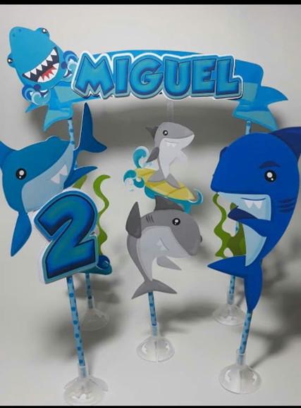 Arquivo Silhouette topo de bolo Baby Shark 02