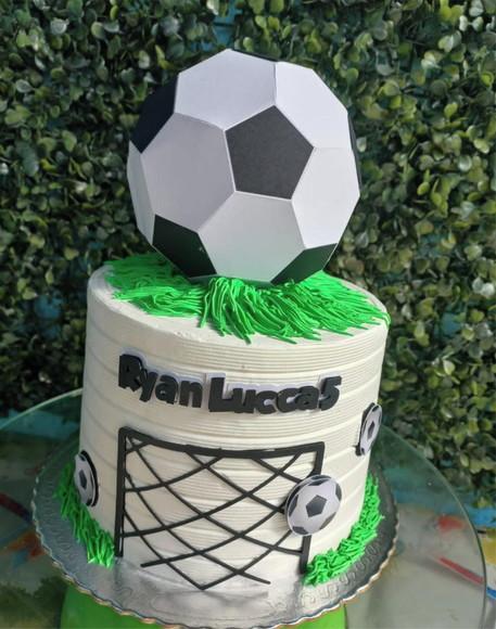 Arquivo Silhouette Topo De Bolo Bola De Futebol Studio
