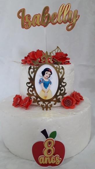 Arquivo Silhouette Topo De Bolo Branca De Neve Espelho