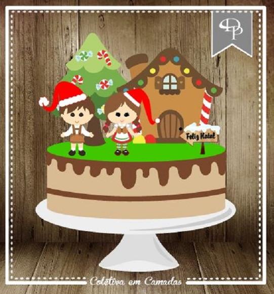 Arquivo Silhouette topo de bolo em camadas natal 09