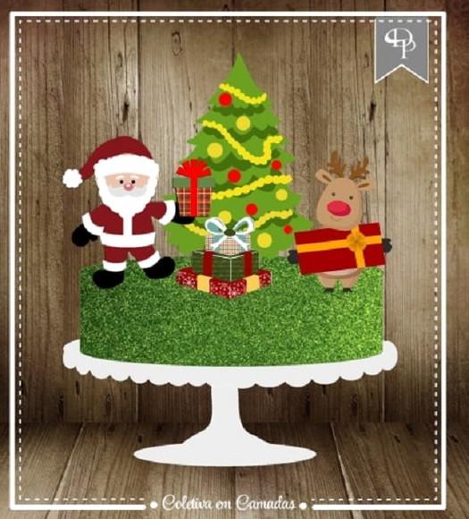 Arquivo Silhouette topo de bolo em camadas natal 23