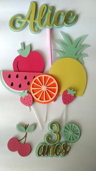 Arquivo Silhouette Topo De Bolo Frutas Studio 01